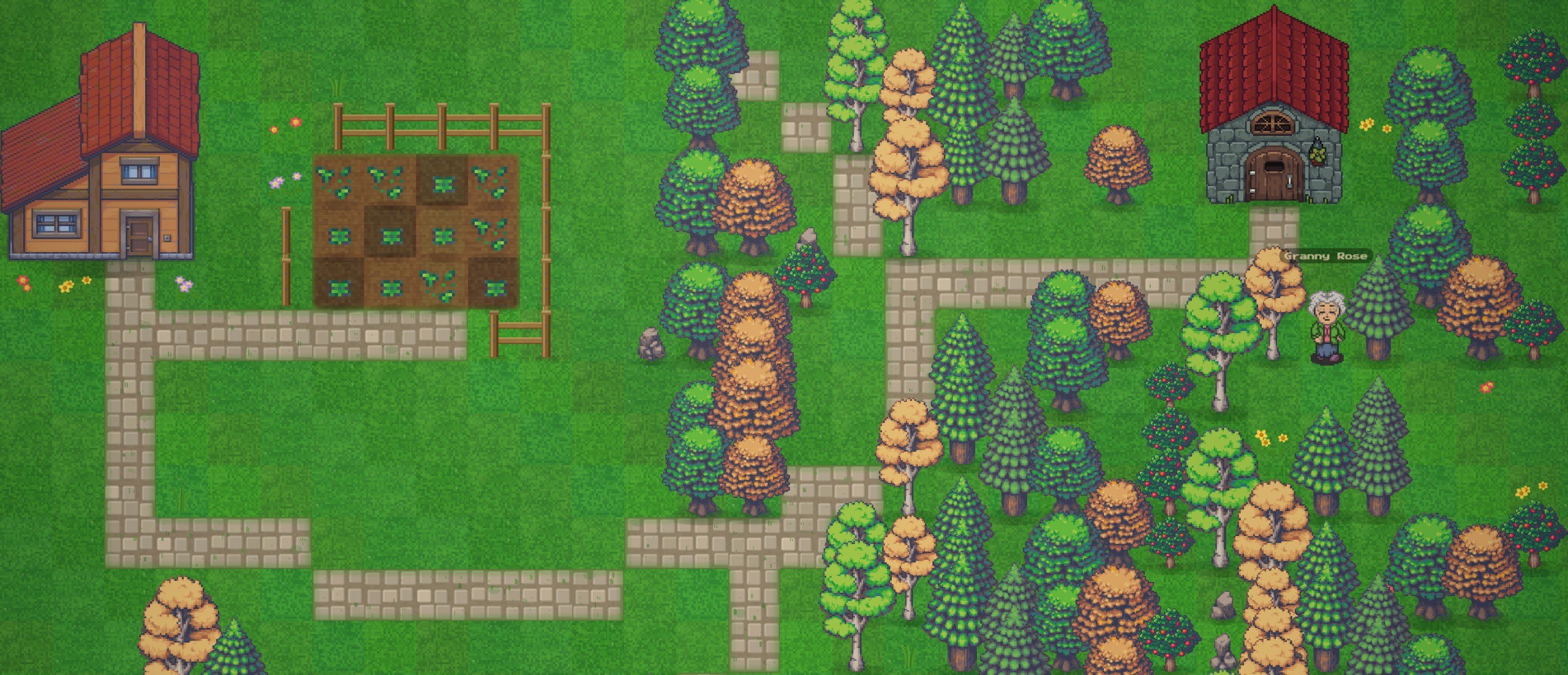 The farm and its fields in TheFarmValley